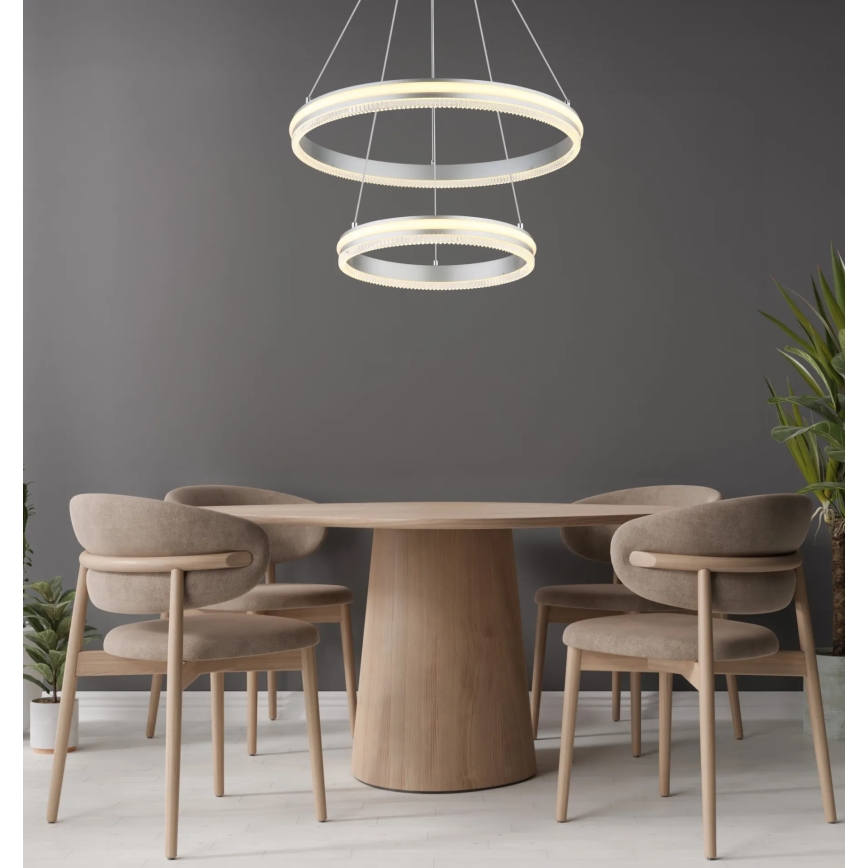 Globo - Dimmbare LED-Hängeleuchte mit Seilaufhängung LED/60W/230V 2700-6000K + Fernbedienung