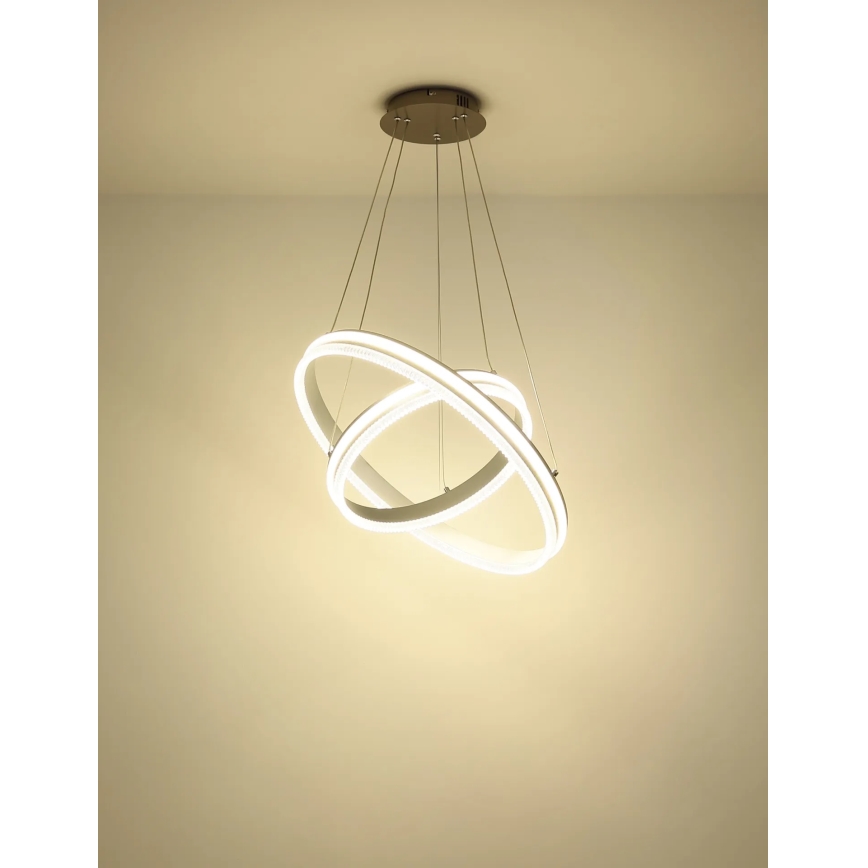 Globo - Dimmbare LED-Hängeleuchte mit Seilaufhängung LED/60W/230V 2700-6000K + Fernbedienung
