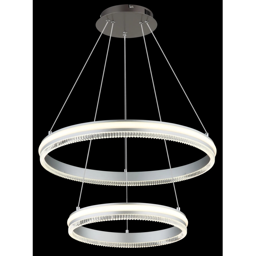 Globo - Dimmbare LED-Hängeleuchte mit Seilaufhängung LED/60W/230V 2700-6000K + Fernbedienung
