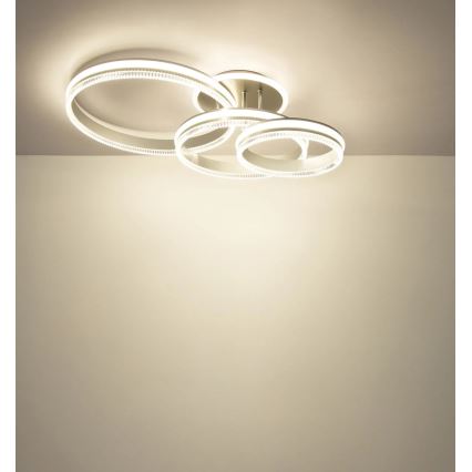 Globo - LED-dimmbare Deckenleuchte LED/72W/230V 2700-6000K silber + Fernbedienung