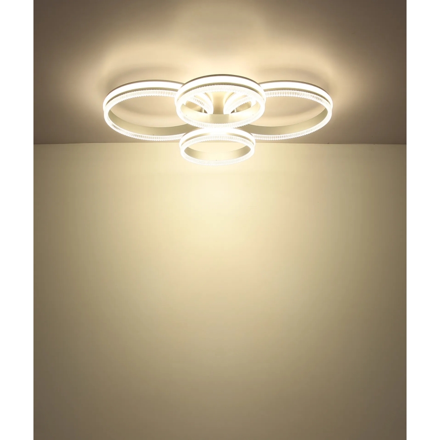 Globo - dimmbare LED-Deckenleuchte LED/90W/230V 2700-6000K silber + Fernbedienung