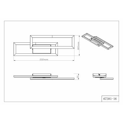 Globo - LED Deckenleuchte LED/16W/230V 3000/4000/6000K