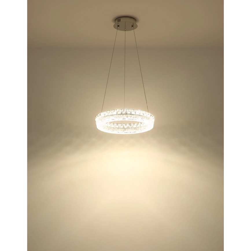 Globo - LED-dimmbare Hängeleuchte an Kabel LED/24W/230V 2700-6000K klar + Fernbedienung