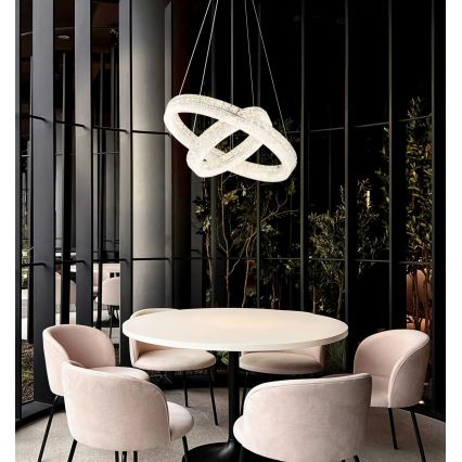 Globo - LED-dimmbare Pendelleuchte an Kabel LED/60W/230V 2700-6000K klar + Fernbedienung