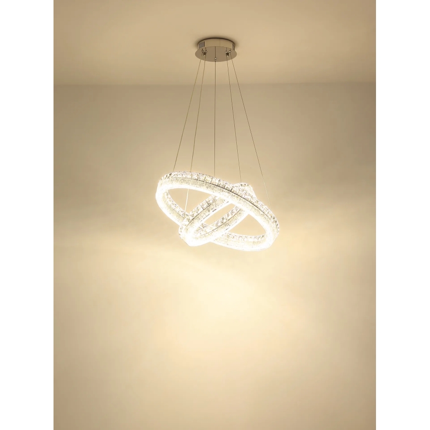 Globo - LED-dimmbare Pendelleuchte an Kabel LED/60W/230V 2700-6000K klar + Fernbedienung