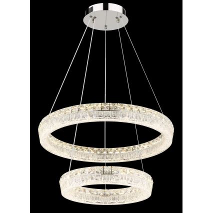 Globo - LED-dimmbare Pendelleuchte an Kabel LED/60W/230V 2700-6000K klar + Fernbedienung