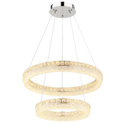 Globo - LED-dimmbare Pendelleuchte an Kabel LED/60W/230V 2700-6000K klar + Fernbedienung