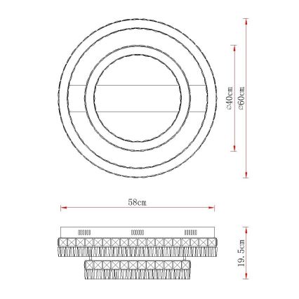 Globo - Dimmbare LED-Deckenleuchte LED/60W/230V 2700-6000K klar + Fernbedienung