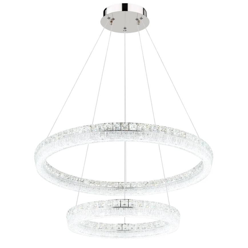 Globo - LED dimmbare Pendelleuchte an Seil LED/72W/230V 2700-6000K klar + Fernbedienung