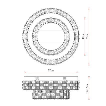 Globo - Dimmbare LED-Deckenleuchte LED/55W/230V 2700-6000K Ø 61 cm + Fernbedienung