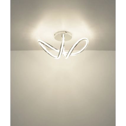 Globo - LED-dimmbare Deckenleuchte LED/40W/230V 2700-6000K glänzender Chrom + Fernbedienung
