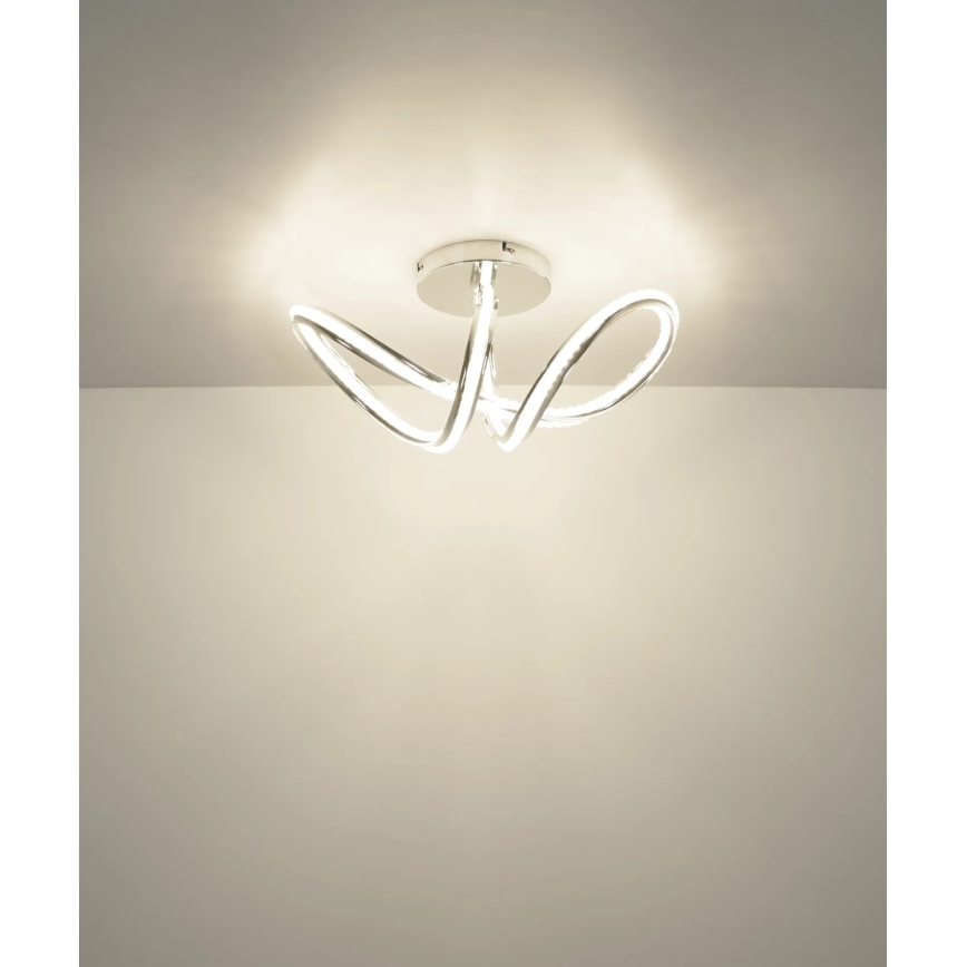 Globo - LED-dimmbare Deckenleuchte LED/40W/230V 2700-6000K glänzender Chrom + Fernbedienung