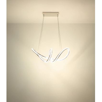 Globo - LED-dimmbare Pendelleuchte an Kabel LED/45W/230V 2700-6000K glänzender Chrom + Fernbedienung