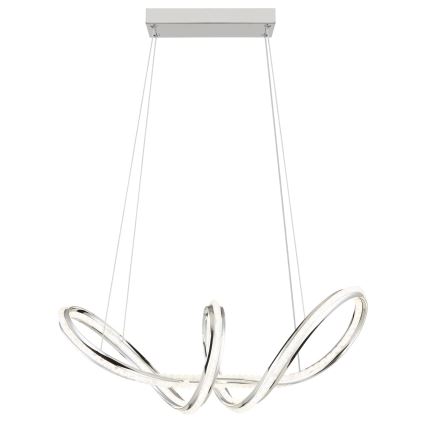Globo - LED-dimmbare Pendelleuchte an Kabel LED/45W/230V 2700-6000K glänzender Chrom + Fernbedienung