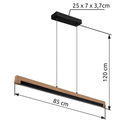 Globo - LED-Hängeleuchte LED/24W/230V