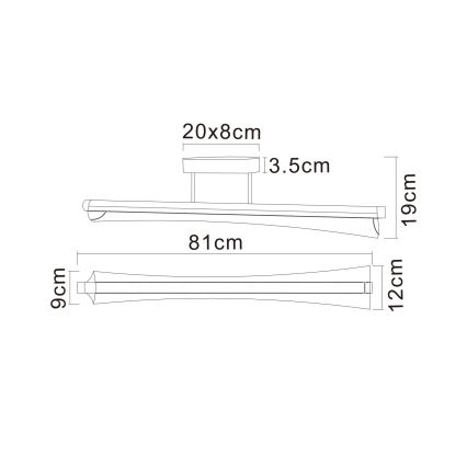 Globo - LED-Pendelleuchte an Stange LED/28W/230V 2700/4000/6000K