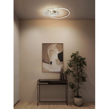 Globo - dimmbare LED-Deckenleuchte LED/24W/230V 2700-6000K silber + Fernbedienung