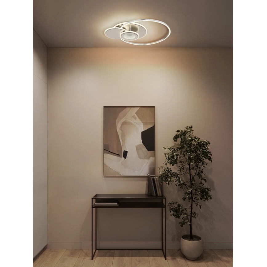 Globo - dimmbare LED-Deckenleuchte LED/24W/230V 2700-6000K silber + Fernbedienung