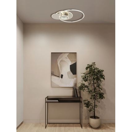 Globo - dimmbare LED-Deckenleuchte LED/24W/230V 2700-6000K silber + Fernbedienung