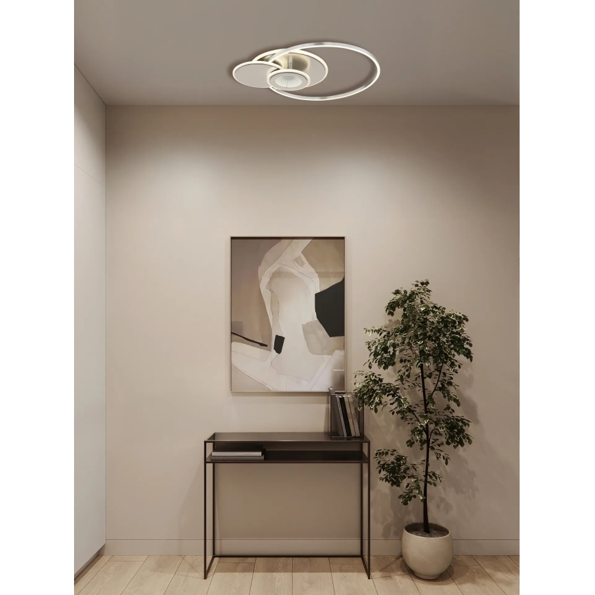Globo - dimmbare LED-Deckenleuchte LED/24W/230V 2700-6000K silber + Fernbedienung