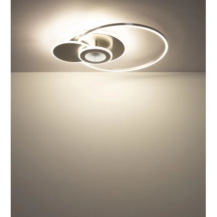Globo - dimmbare LED-Deckenleuchte LED/24W/230V 2700-6000K silber + Fernbedienung