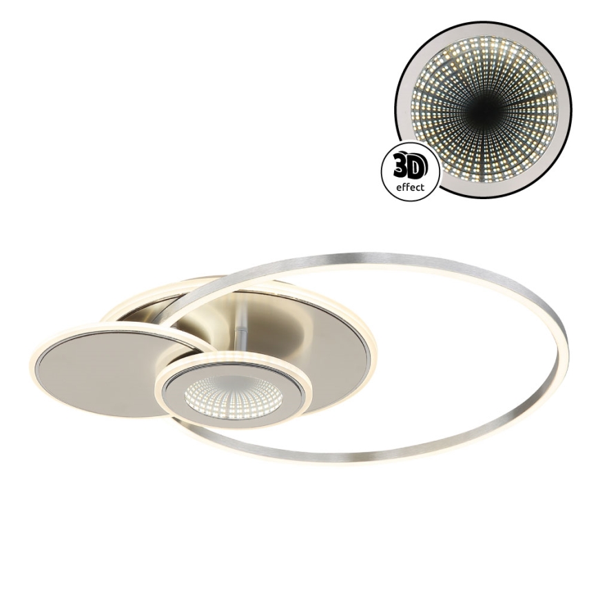 Globo - dimmbare LED-Deckenleuchte LED/24W/230V 2700-6000K silber + Fernbedienung
