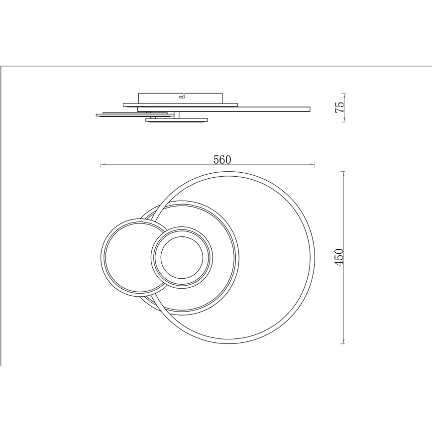 Globo - dimmbare LED-Deckenleuchte LED/24W/230V 2700-6000K silber + Fernbedienung