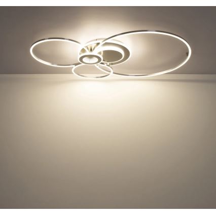 Globo - Dimmbare LED-Deckenleuchte LED/36W/230V 2700-6000K silberfarben + Fernbedienung