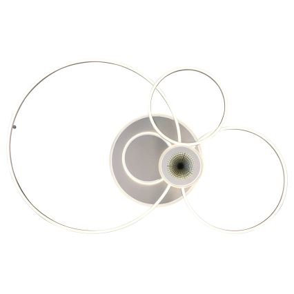 Globo - Dimmbare LED-Deckenleuchte LED/36W/230V 2700-6000K silberfarben + Fernbedienung
