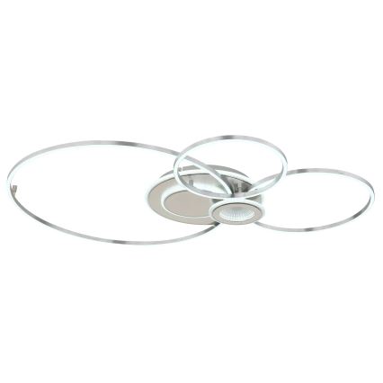 Globo - Dimmbare LED-Deckenleuchte LED/36W/230V 2700-6000K silberfarben + Fernbedienung