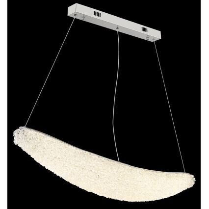 Globo - LED-dimmbare Pendelleuchte an Stahlseil LED/40W/230V 2700-6000K glänzender Chrom + Fernbedienung