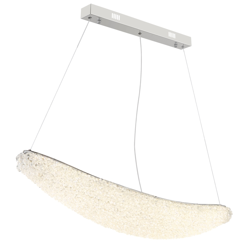 Globo - LED-dimmbare Pendelleuchte an Stahlseil LED/40W/230V 2700-6000K glänzender Chrom + Fernbedienung