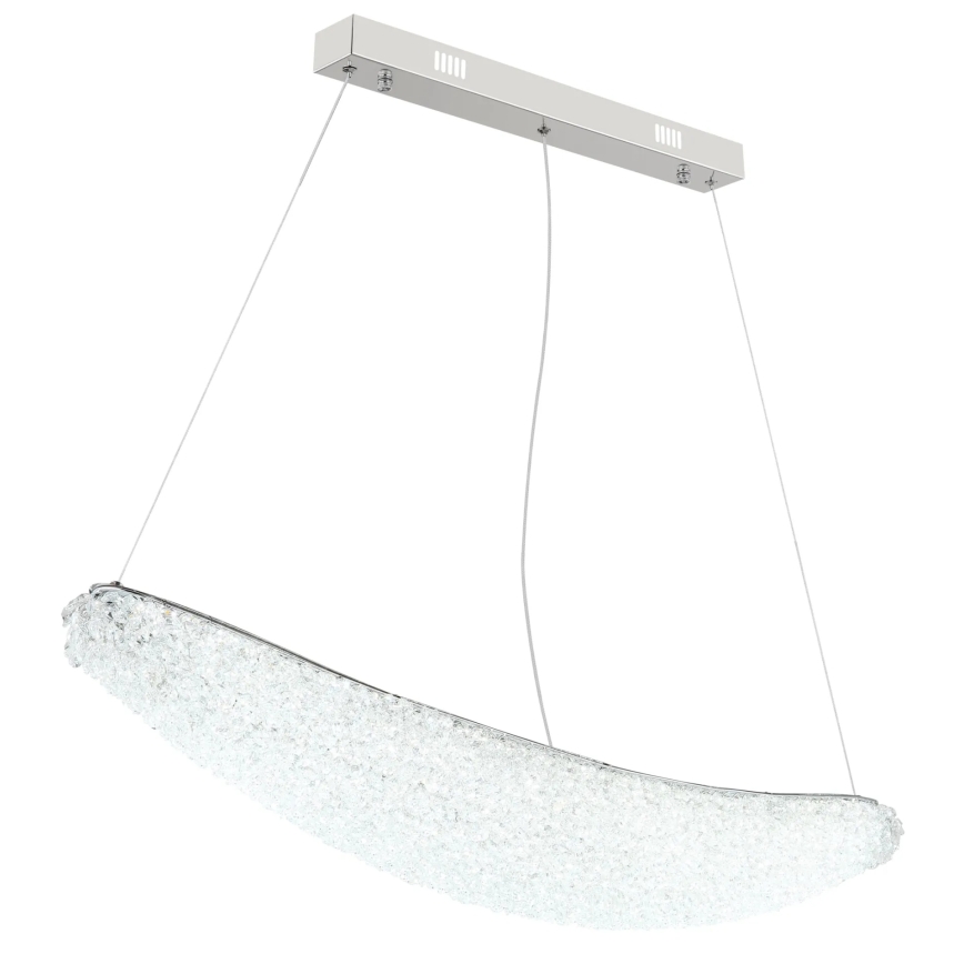 Globo - LED-dimmbare Pendelleuchte an Stahlseil LED/40W/230V 2700-6000K glänzender Chrom + Fernbedienung