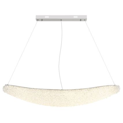 Globo - LED-dimmbare Pendelleuchte an Stahlseil LED/40W/230V 2700-6000K glänzender Chrom + Fernbedienung