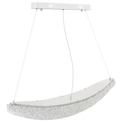 Globo - LED-dimmbare Pendelleuchte an Stahlseil LED/40W/230V 2700-6000K glänzender Chrom + Fernbedienung
