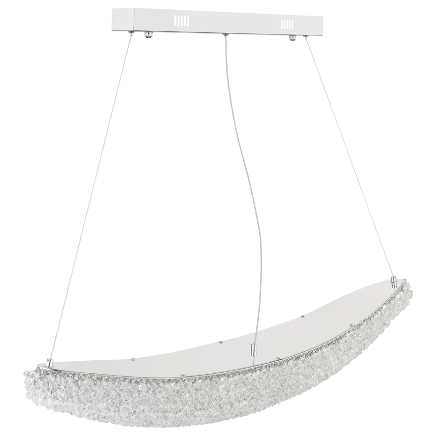 Globo - LED-dimmbare Pendelleuchte an Stahlseil LED/40W/230V 2700-6000K glänzender Chrom + Fernbedienung