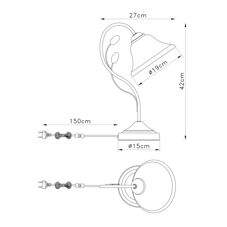 Globo - Tischlampe 1xE27/60W/230V