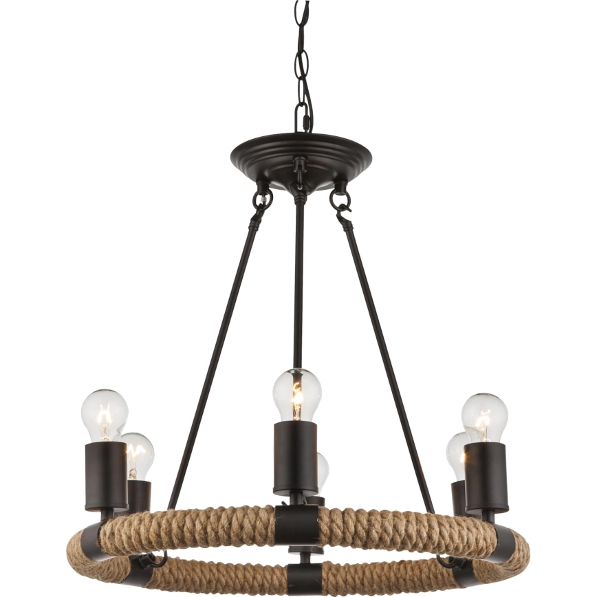 GLOBO 69029-6 - Kette-Kronleuchter ULLEU 6xE27/40W/230V
