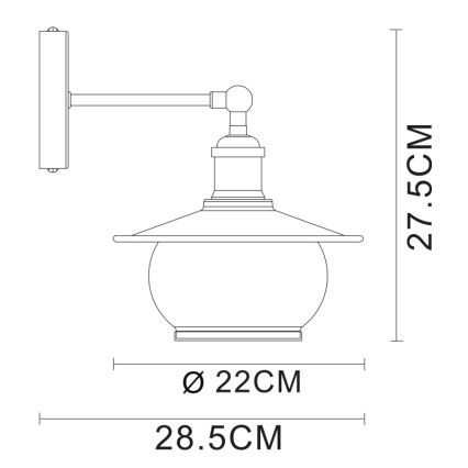 Globo - Wandleuchte 1xE27/60W/230V