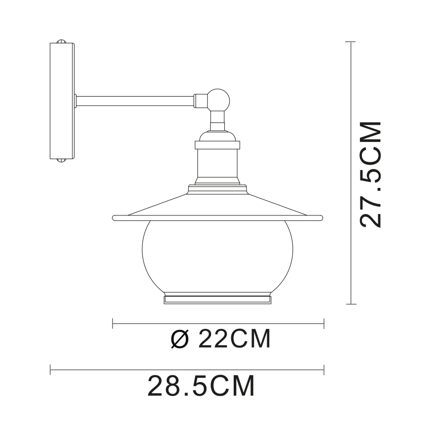 Globo - Wandleuchte 1xE27/60W/230V