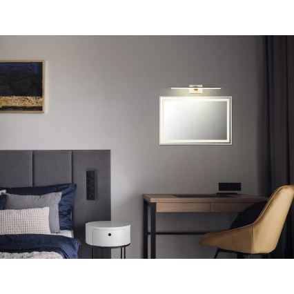 Globo - Wiederaufladbare LED-Bildleuchte LED/3,5W/5V 40 cm 3600 mAh matt-chrom