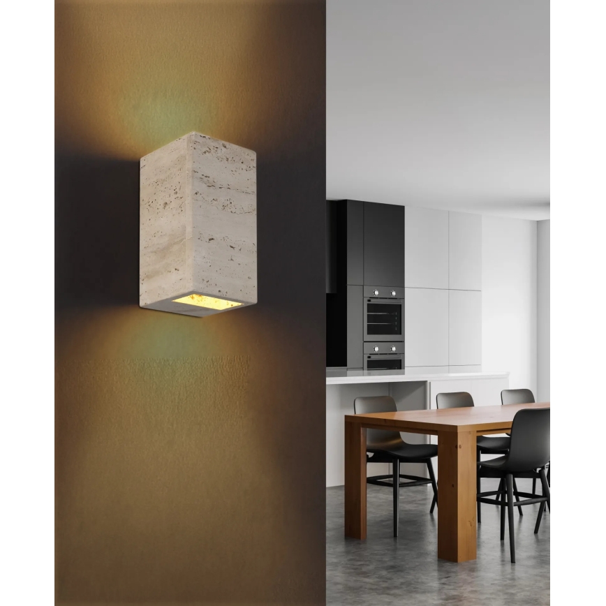 Globo - LED-Wandleuchte, 6 W, 230 V, 3000 K, Travertin