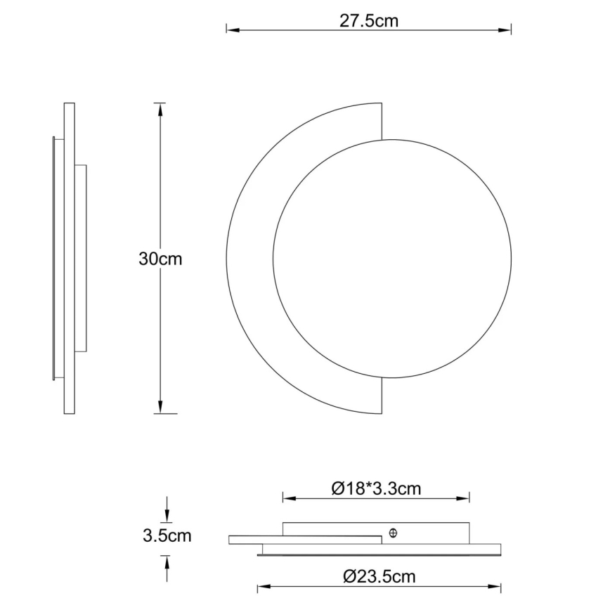 Globo - Wandleuchte LED/14W/230V 3000K