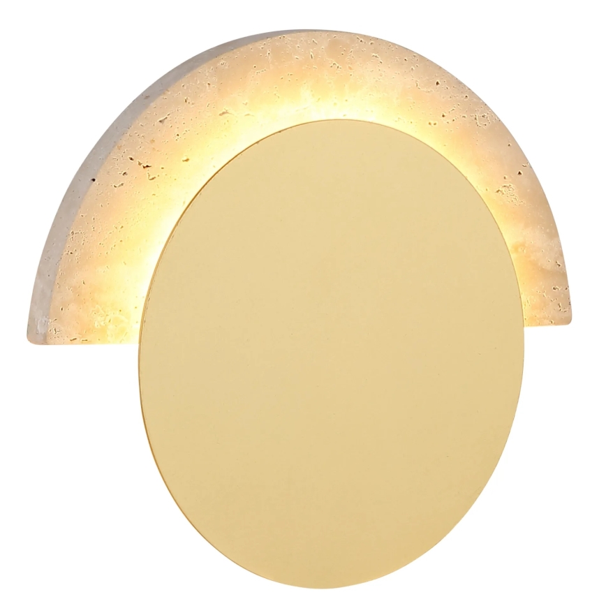 Globo - LED-Wandleuchte LED/8W/230V 3000K Ø 20 cm Travertin