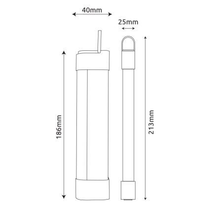 Globo - LED Aufladbare Unterbauleuchte 3in1 LED/2W/5V 3000/4000/7000K 800 mAh