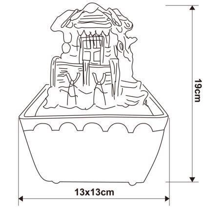 Globo - LED RGB Deko-Brunnen LED/0,13W/230V