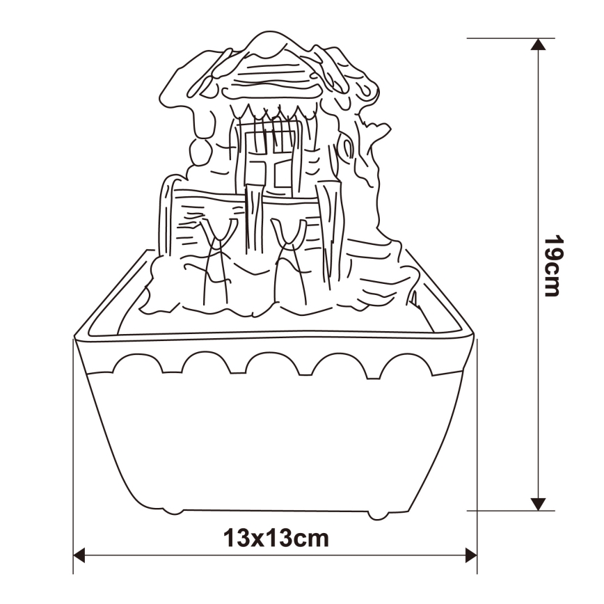 Globo - LED RGB Deko-Brunnen LED/0,13W/230V