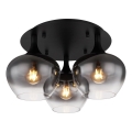 Globo - Aufbauleuchte 3xE27/40W/230V d 45 cm schwarz