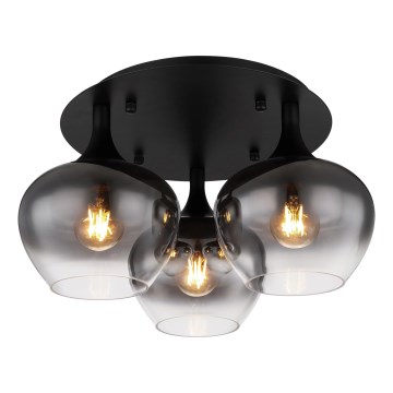 Globo - Aufbauleuchte 3xE27/40W/230V d 45 cm schwarz