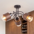 Globo - Aufgesetzte Deckenleuchte 3xE27/40W/230V schwarz/bronze